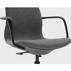 Fotoliu Ikea Langfjall rotativ/cu brate (Gunnared Gri Inchis/Negru) Thumb