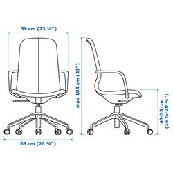 Fotoliu Ikea Langfjall rotativ cu brate/spatar inalt (Gunnared Bej/Alb) Thumb