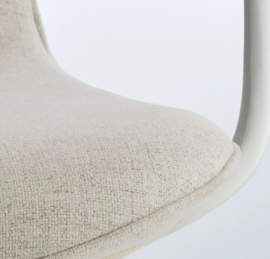 Fotoliu Ikea Langfjall rotativ cu brate/spatar inalt (Gunnared Bej/Alb)