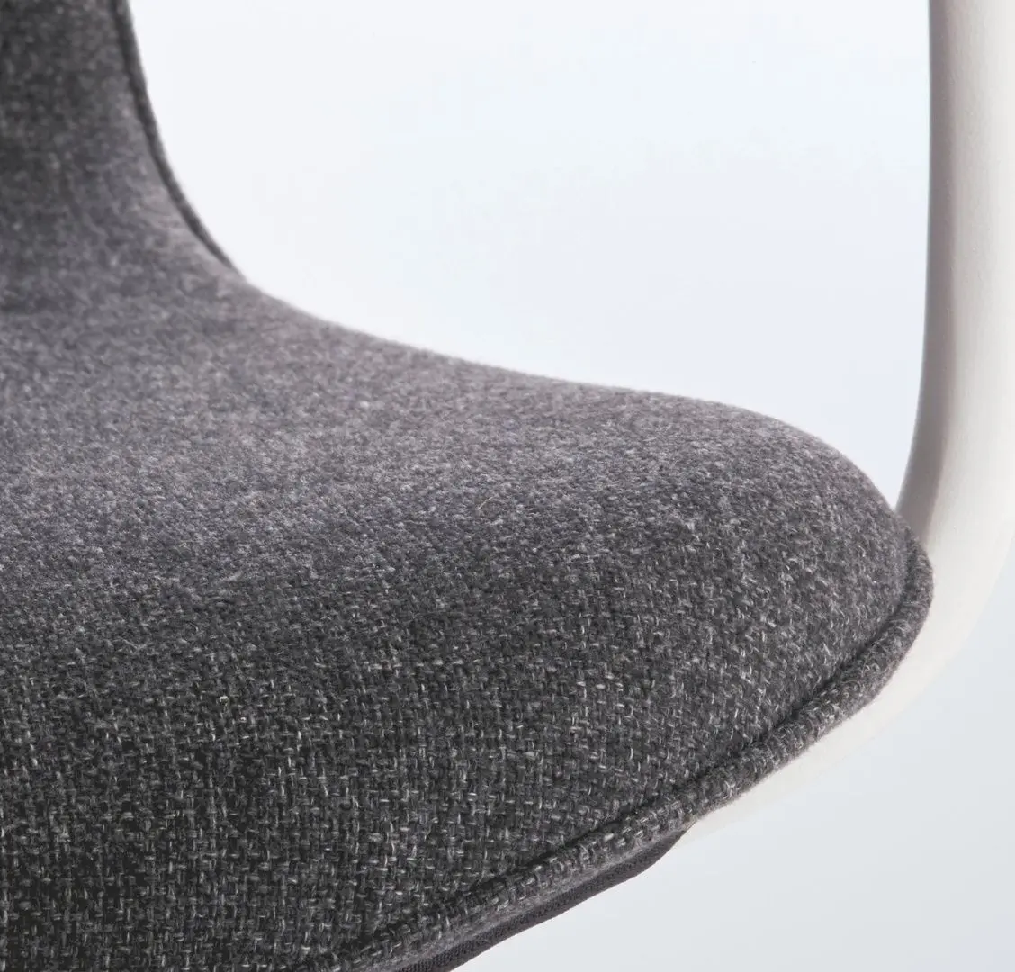 Fotoliu Ikea Langfjall rotativ cu brate/spatar inalt (Gri inchis/Alb)