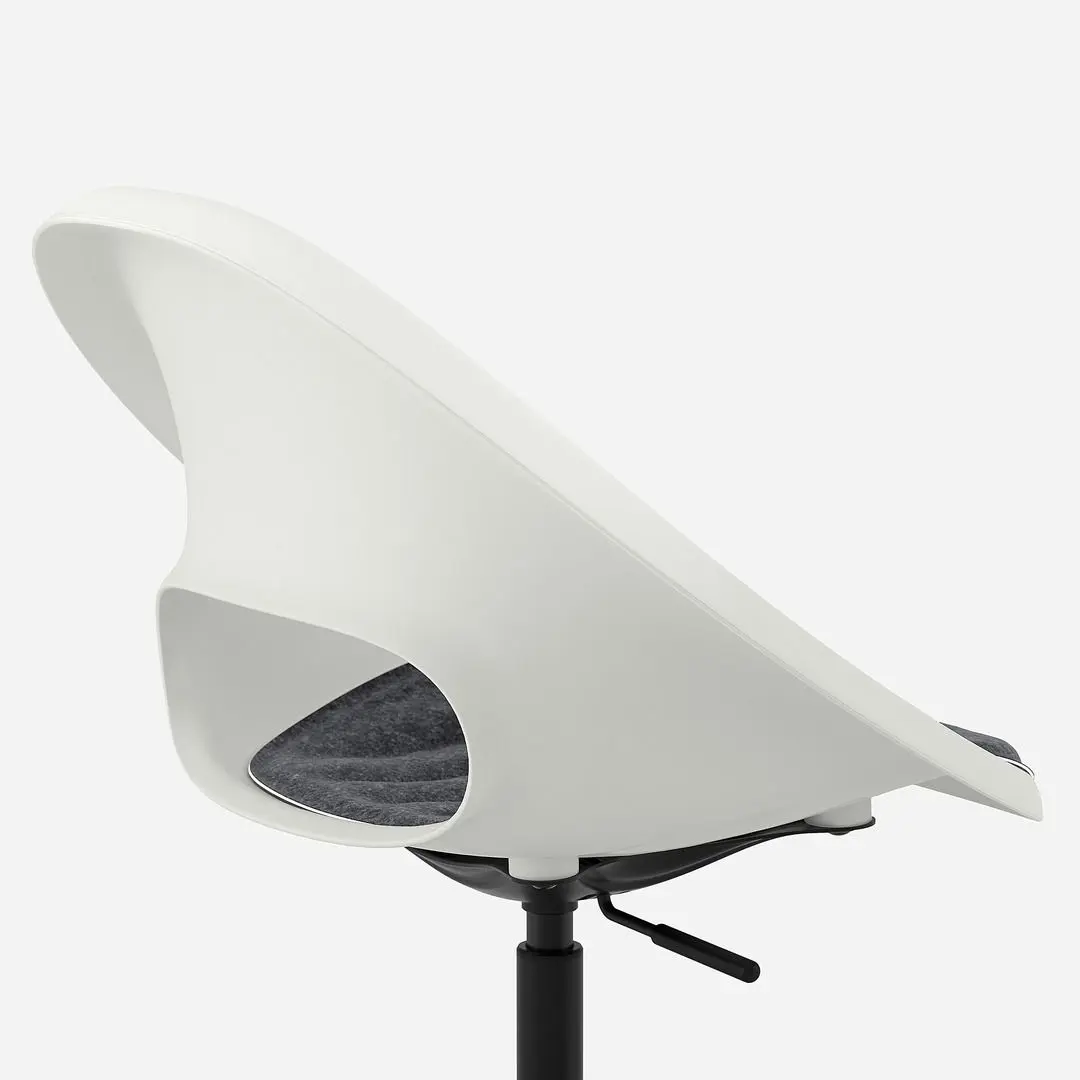 Fotoliu Ikea Loberget/Malskar rotativ/cu perna (Alb/Negru/Gri inchis) - 4