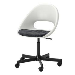 Fotoliu Ikea Loberget/Malskar rotativ/cu perna (Alb/Negru/Gri inchis) Thumb