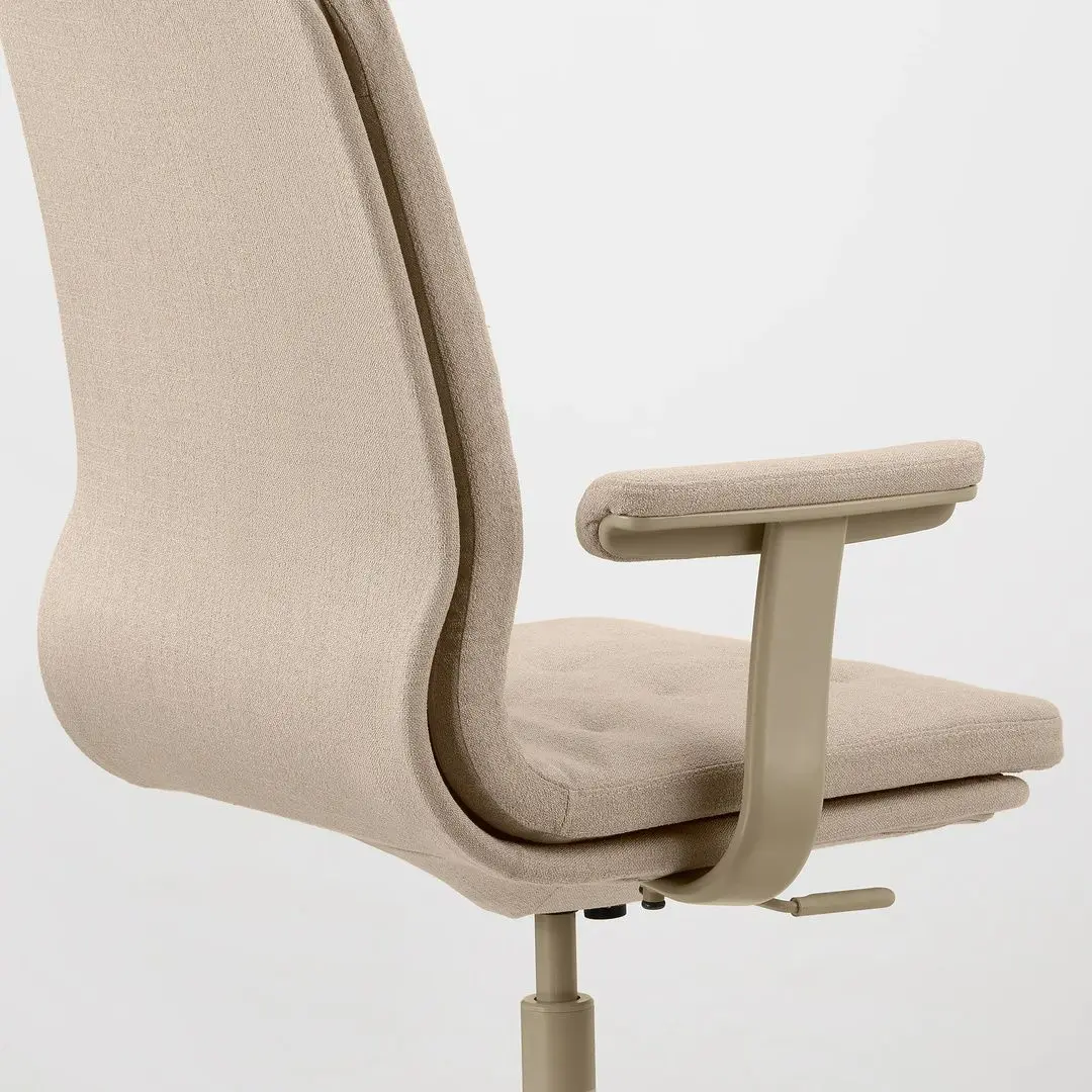 Fotoliu Ikea Mullfjallet cu rotile/cotiere (Naggen Bej)