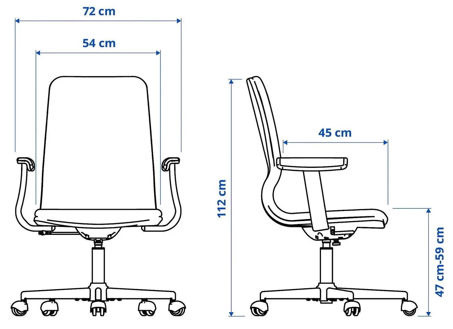 Fotoliu Ikea Mullfjallet cu rotile/cotiere (Naggen Bej)