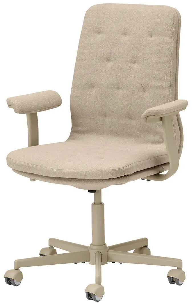 Fotoliu Ikea Mullfjallet cu rotile/cotiere (Naggen Bej)