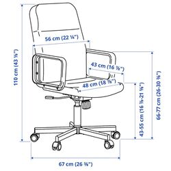 Fotoliu Ikea Renberget/Bomstad rotativ (Negru) Thumb