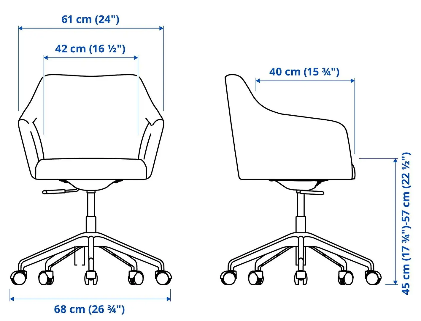 Fotoliu Ikea Tossberg/Langfjall (Gunnared Bej/Alb)