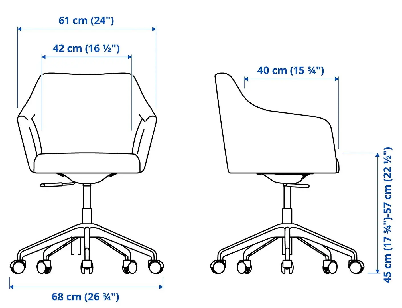 Fotoliu Ikea Tossberg/Langfjall (Gunnared Bej/Negru)