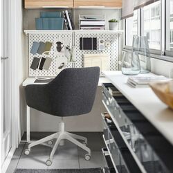 Fotoliu Ikea Tossberg/Langfjall (Gunnared Gri Inchis/Alb) Thumb