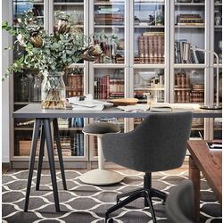 Fotoliu Ikea Tossberg/Langfjall/Gunnared (Gri inchis/Negru) Thumb