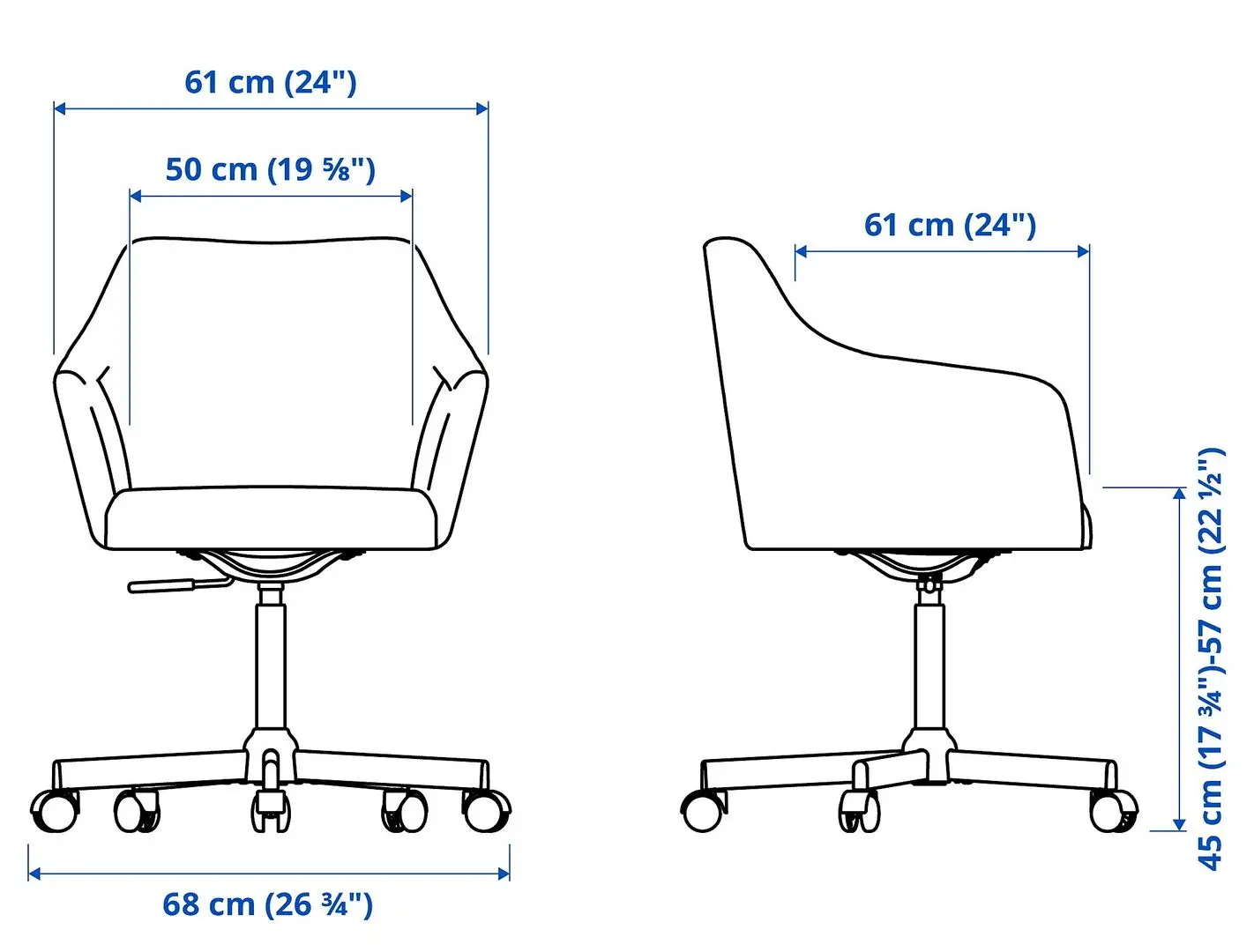Fotoliu Ikea Tossberg/Malskar (Gunnared Gri Inchis/Alb)
