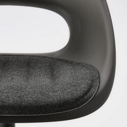 Fotoliu rotativ Ikea Eldberget/Malskar cu perna (Negru/Gri inchis) Thumb