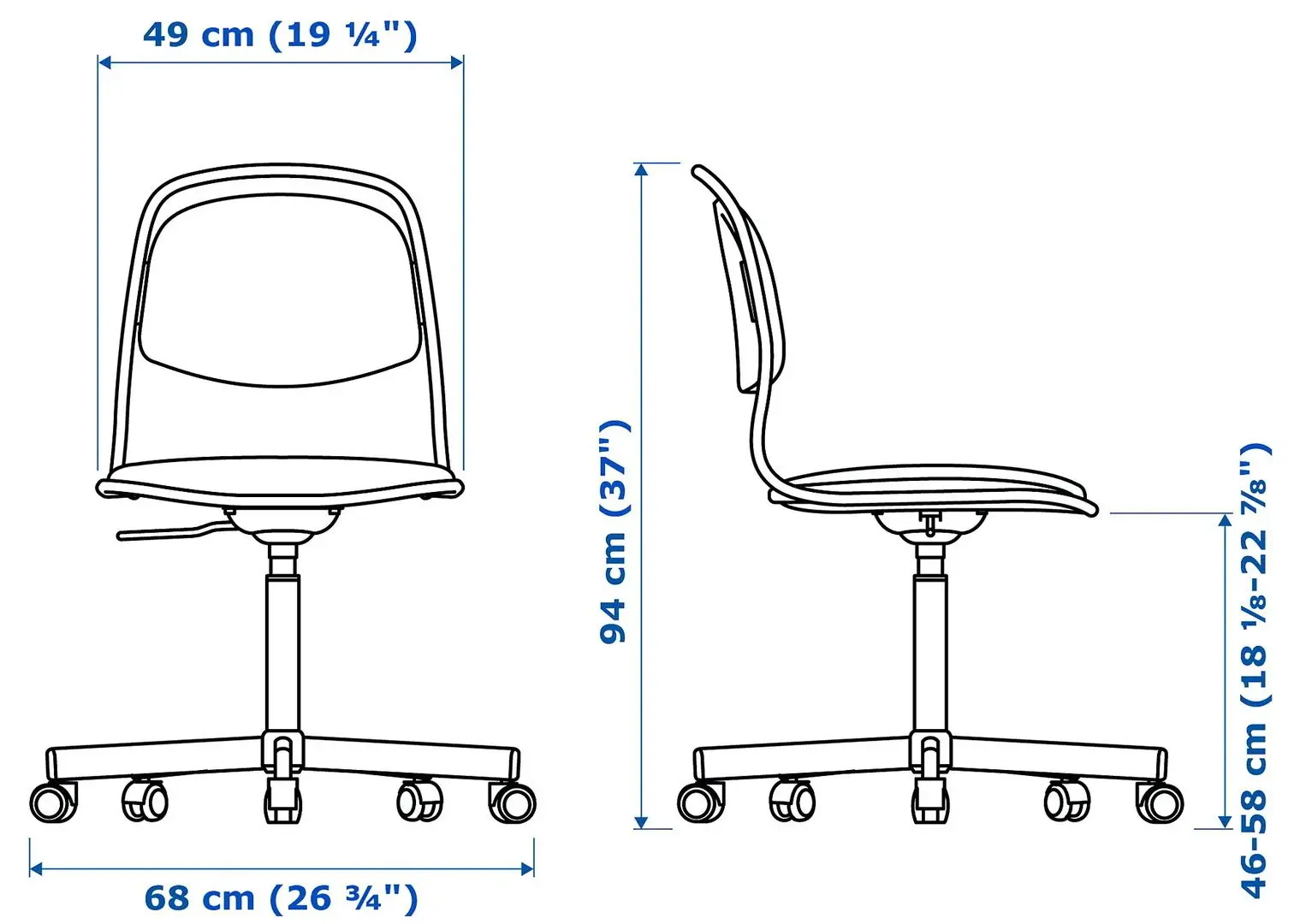 Fotoliu rotativ Ikea Orfjall/Vissle (Alb/Gri)