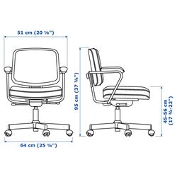 Fotoliu rotativ Ikea Alefjall (Glose Negru) Thumb