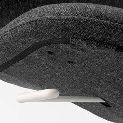 Fotoliu rotativ Ikea Langfjall (Gunnared Gri Inchis/Alb) Thumb