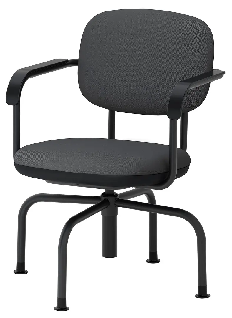 Офисный стул вращающийся Ikea Mullsjo/Grasnas (Темно-серый)