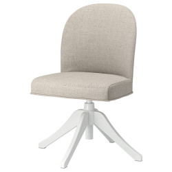 Офисный стул вращающийся Ikea Rosentorp/Kilanda (Белый/Светло-бежевый)