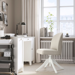 Офисный стул вращающийся Ikea Rosentorp/Kilanda (Белый/Светло-бежевый) Thumb
