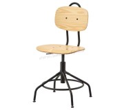 Scaun Ikea Kullaberg rotativ (Pin/Negru)