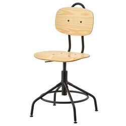 Scaun Ikea Kullaberg rotativ (Pin/Negru)