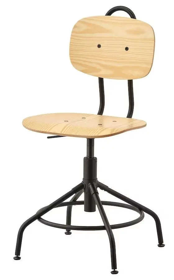 Scaun Ikea Kullaberg rotativ (Pin/Negru)