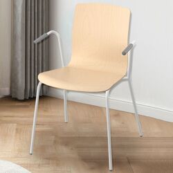 Scaun Ikea Laktare (Furnir Mesteacăn/Alb)