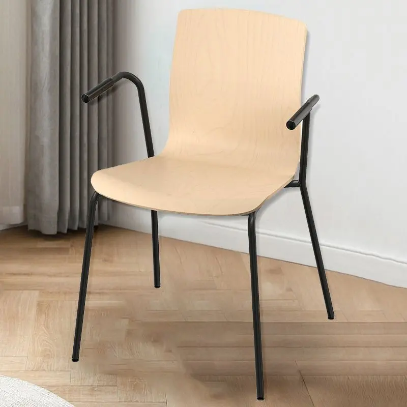 Scaun Ikea Laktare (Furnir Mesteacăn/Negru)