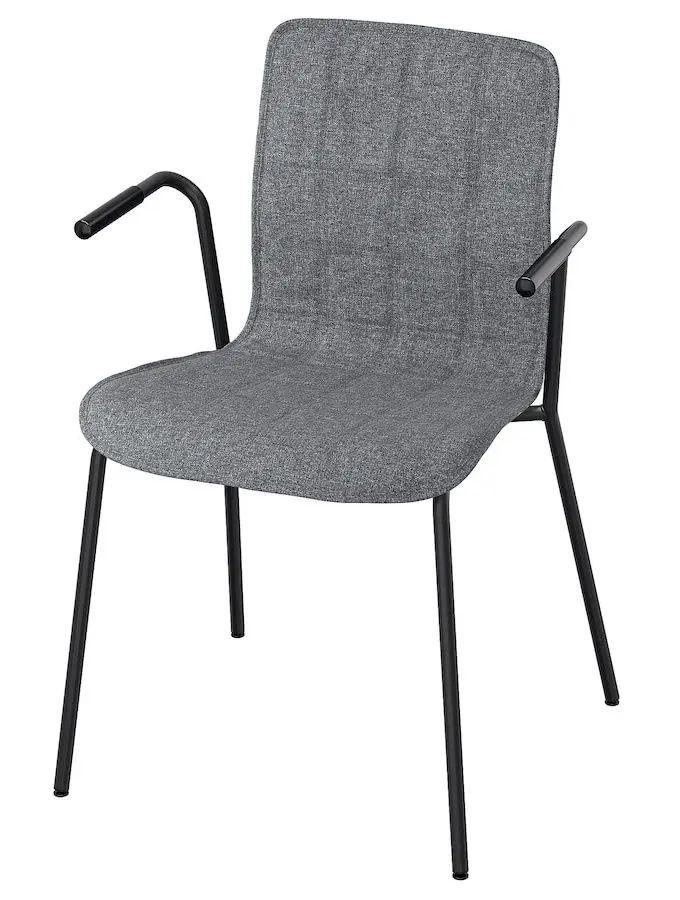 Scaun Ikea Laktare (Gri Mediu/Negru)