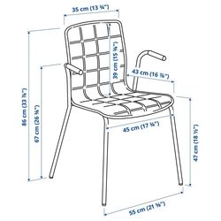 Scaun Ikea Laktare (Gri Mediu/Negru) Thumb
