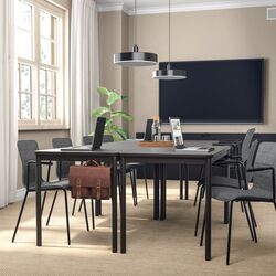 Scaun Ikea Laktare (Gri Mediu/Negru) Thumb