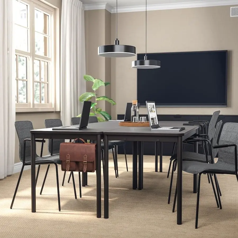 Scaun Ikea Laktare (Gri Mediu/Negru)