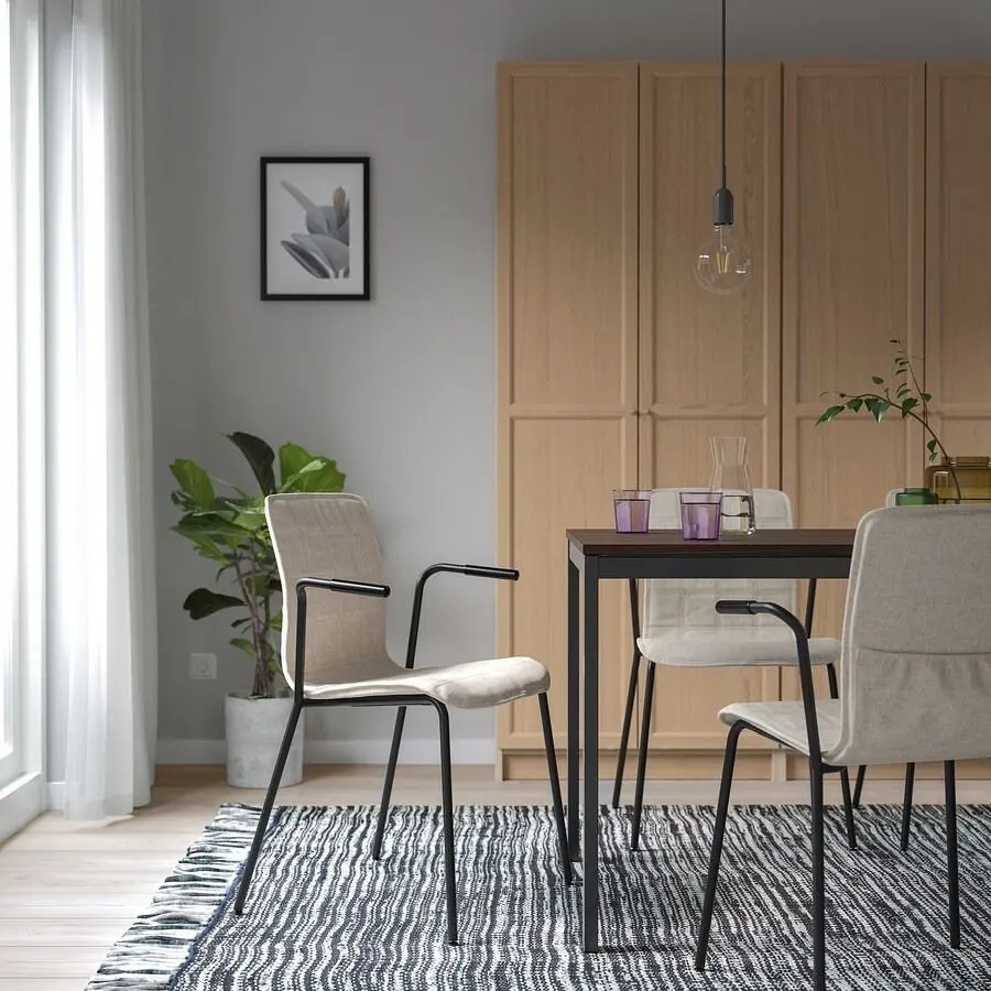 Scaun Ikea Laktare (Bej Deschis/Negru)