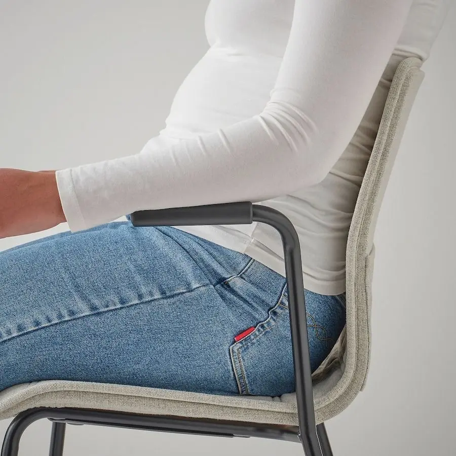 Scaun Ikea Laktare (Bej Deschis/Negru)