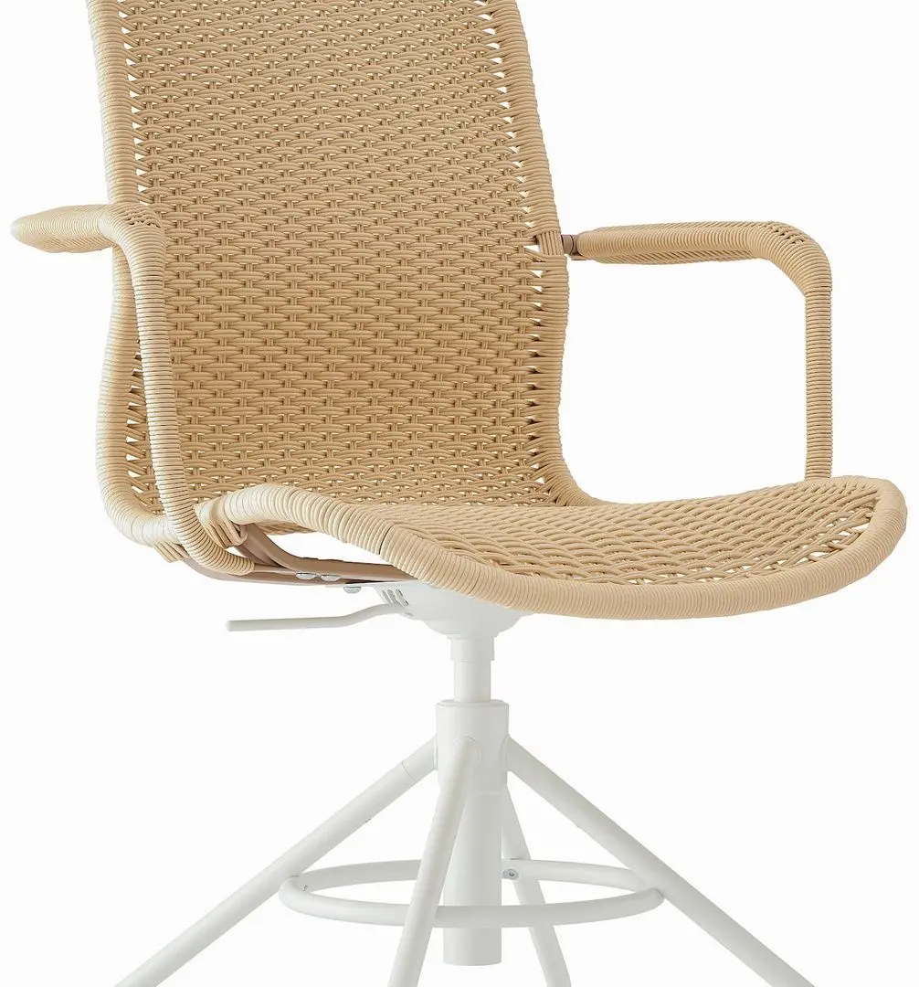 Стул Ikea Stigbygel вращающееся (Бежевый/Белый)