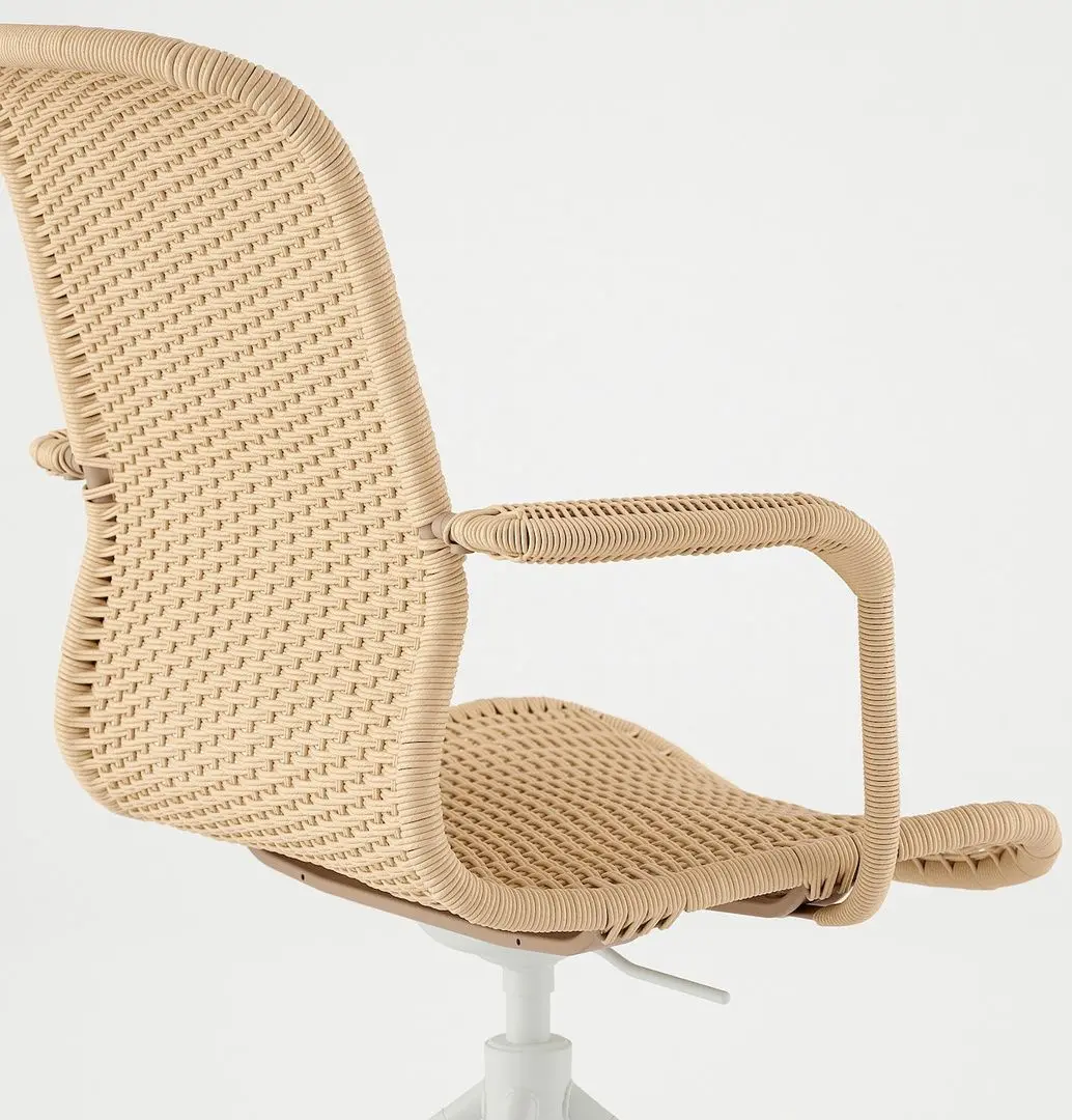 Стул Ikea Stigbygel вращающееся (Бежевый/Белый)