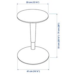 Taburet Ikea Nilserik (Alb/Vissle Albastru Inchis) Thumb
