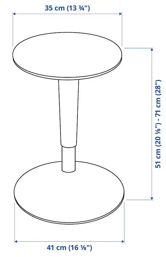 Табурет Ikea Nilserik (Бежевый/Виссле Темно-серый)