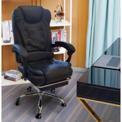 Кресло Magnusplus 6335 с подставкой для ног (Black) Thumb