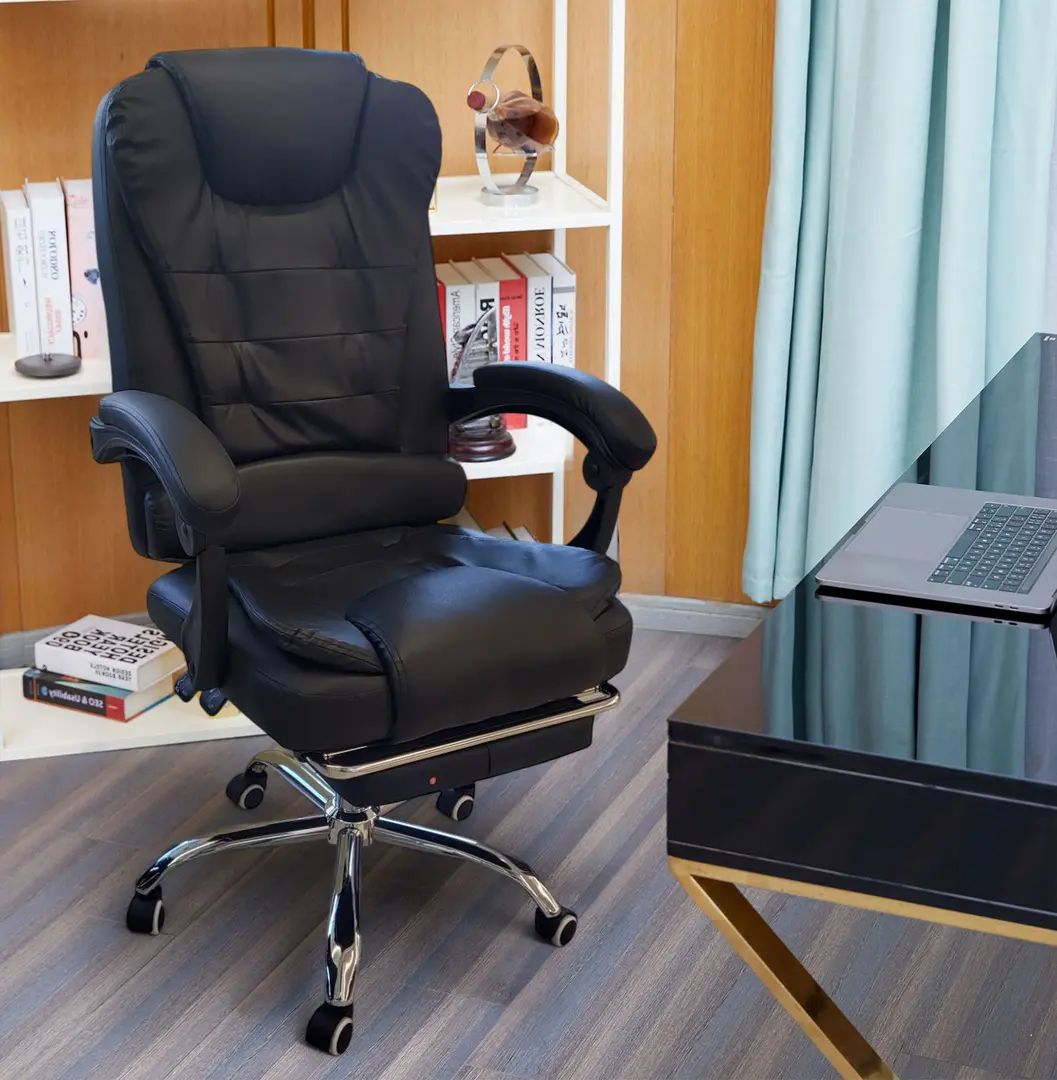 Кресло Magnusplus 6335 с подставкой для ног (Black)