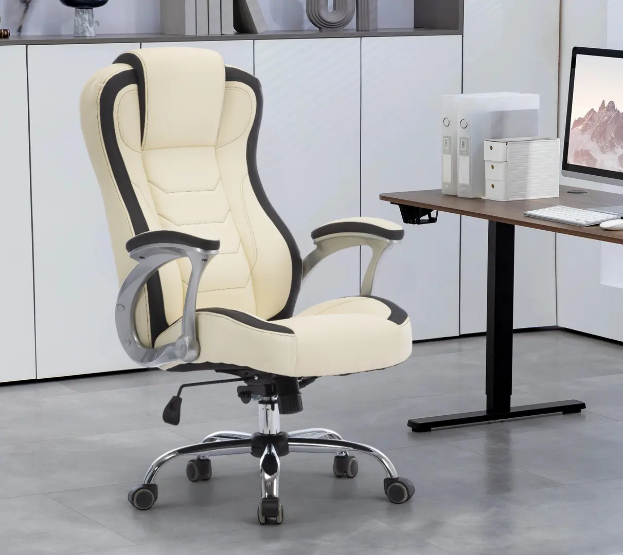 Кресло Magnusplus MC 095 (Beige Light/Black)