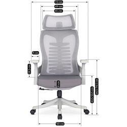 Fotoliu Mebel Elite Caret 2 (Grey/White) Thumb