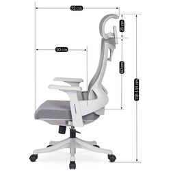 Fotoliu Mebel Elite Caret 2 (Grey/White) Thumb