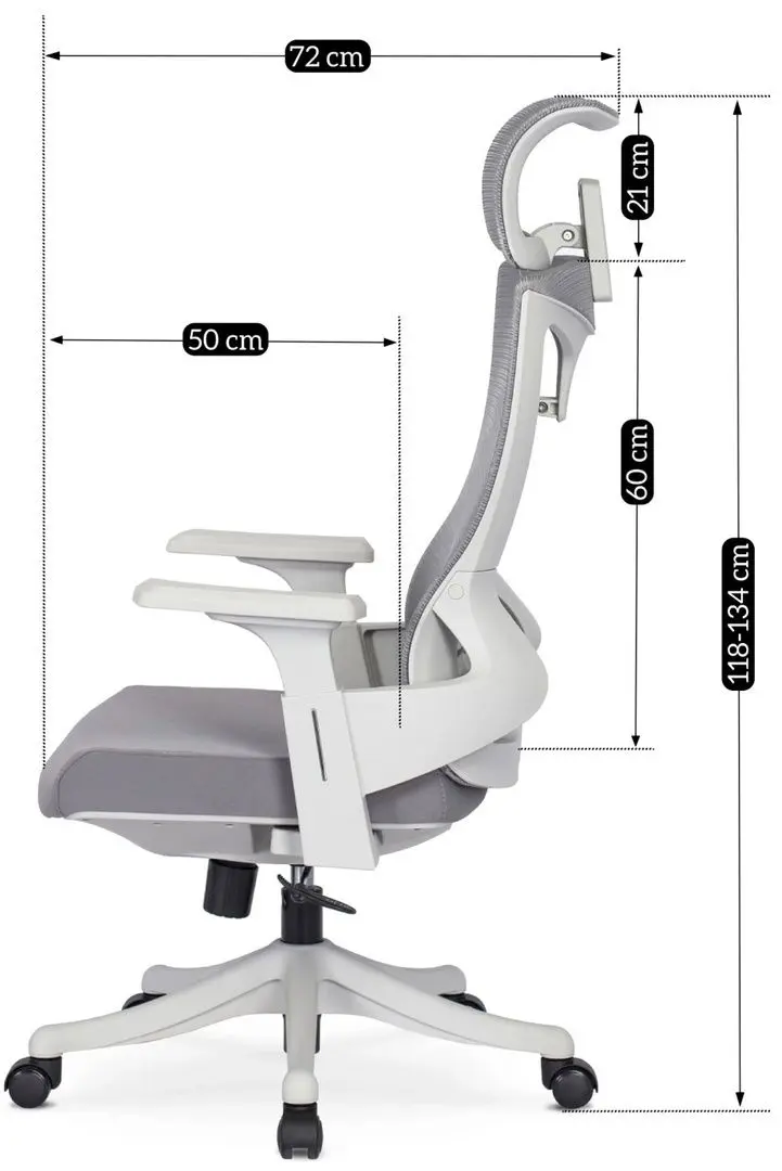 Fotoliu Mebel Elite Caret 2 (Grey/White)