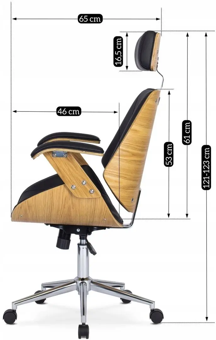 Fotoliu Mebel Elite Fabian (Craft Oak Golden/Black)