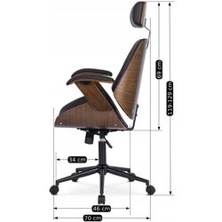 Fotoliu Mebel Elite Fabian (Walnut/Black) Thumb