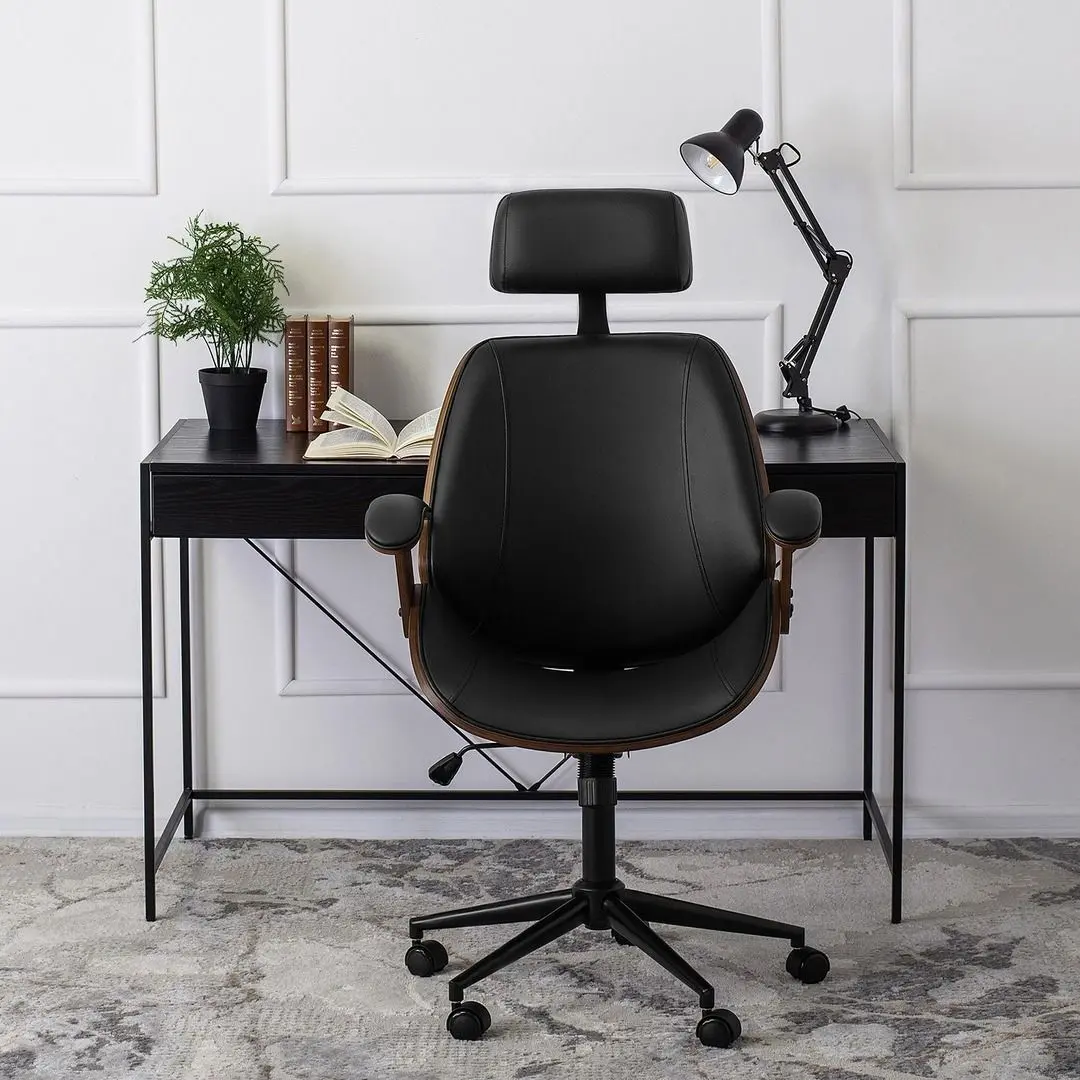 Fotoliu Mebel Elite Fabian (Walnut/Black)