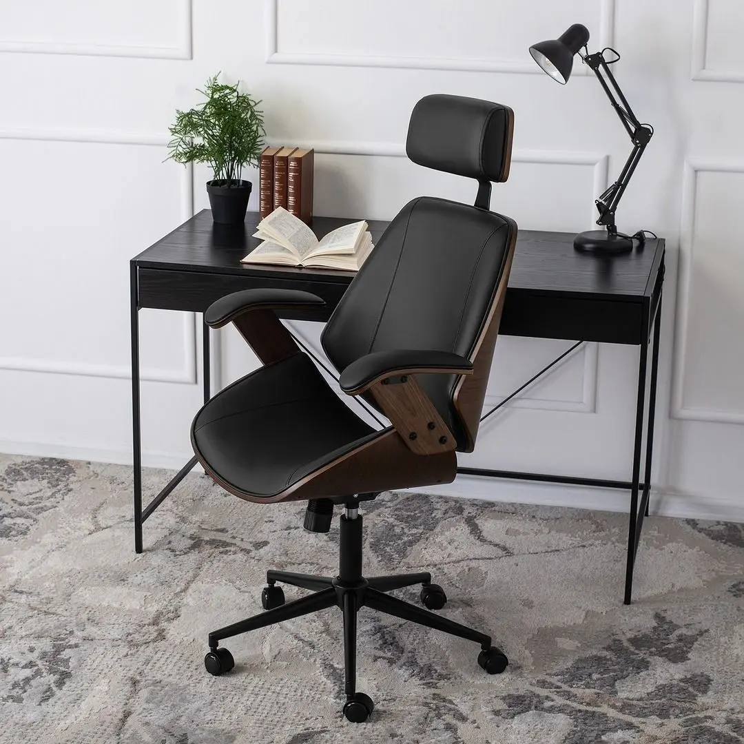 Fotoliu Mebel Elite Fabian (Walnut/Black)