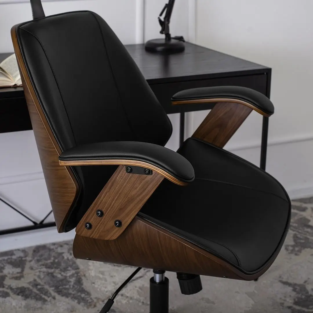 Fotoliu Mebel Elite Fabian (Walnut/Black)