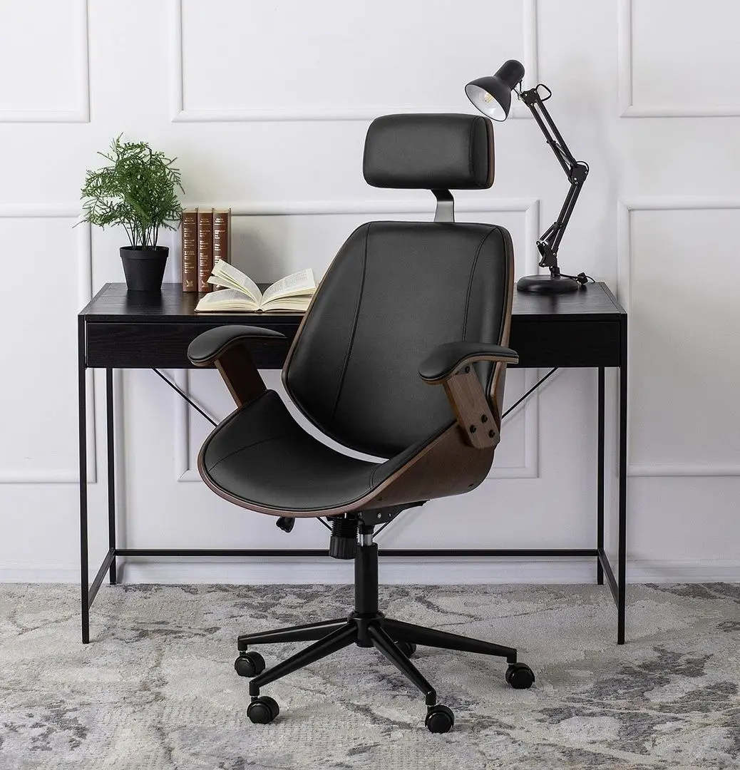 Fotoliu Mebel Elite Fabian (Walnut/Black)