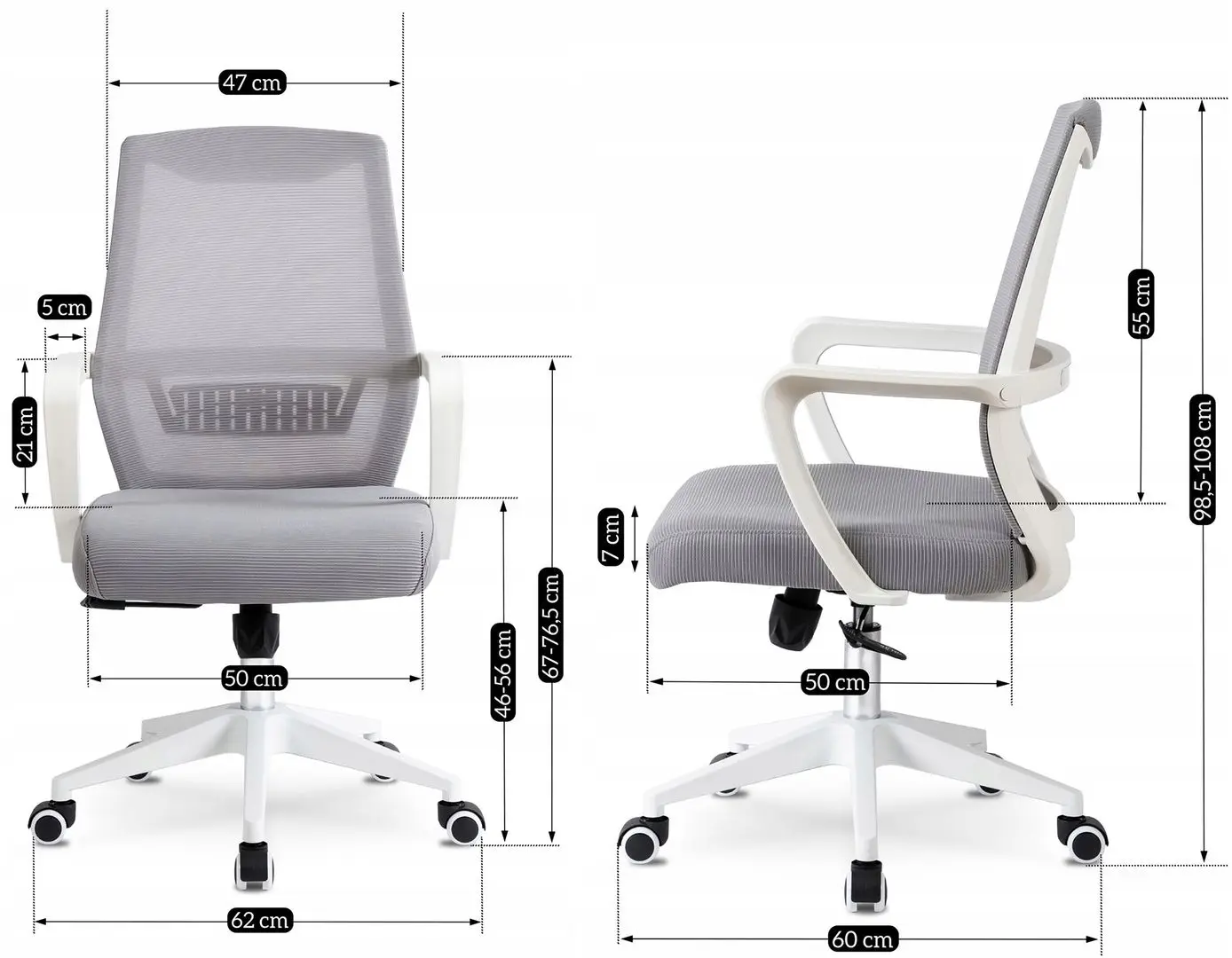 Fotoliu Mebel Elite Lefkas (Grey/White)